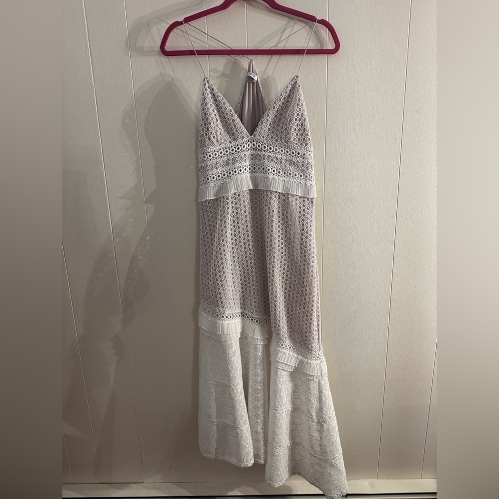 SAYLOR White Lace Maxi Dress